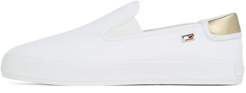 TOMMY HILFIGER Damskie VULC CANVAS SLIP-ON SNEAKER Low Top, BIAŁE (białe), 38 EU, biały, 39 EU