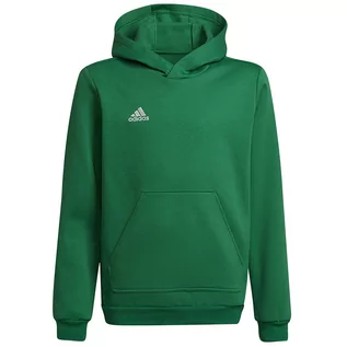 Bluzy sportowe męskie - Adidas, Bluza ENTRADA 22 Hoody Y HI2143, 140 cm, zielony - grafika 1