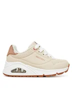 Buty dla dziewczynek - Skechers Sneakersy Uno Gen1-Shimmer Away 310545L/NAT Beżowy - miniaturka - grafika 1