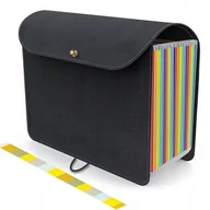 Teczki i skoroszyty - Pudełko Teczka Na Dokumenty Składana 24 Przegródki Teczka Biznesowa Pojemna - miniaturka - grafika 1