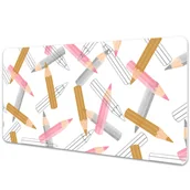 Podkładki na biurko - Podkładka na biurko dla dzieci Szkolne ołówki 90x45 cm - miniaturka - grafika 1