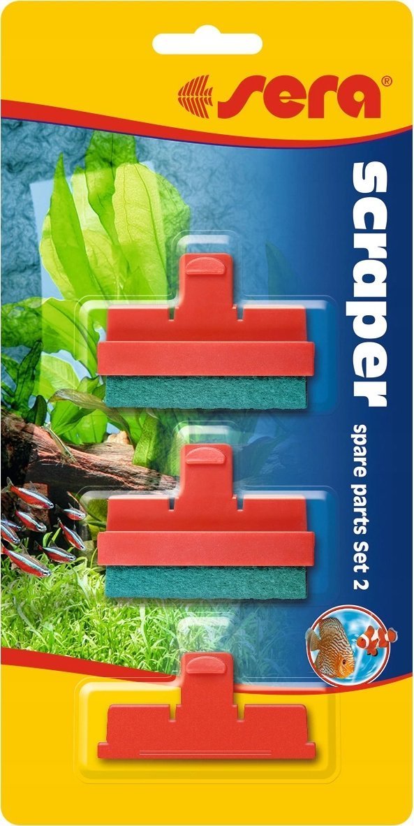 Sera Wymienne ostrza do skrobaków scraper, zestaw 2 -1x ostrze akryl, 2xgąbka