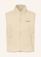 Kamizelki damskie - Guess Jeans Kamizelka Polarowa weiss - GUESS JEANS - miniaturka - grafika 1