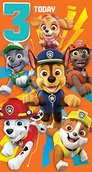 Kartki okolicznościowe i zaproszenia - Psi Patrol oficjalna kartka urodzinowa, 3 Dzisiaj, wiek trzy - miniaturka - grafika 1