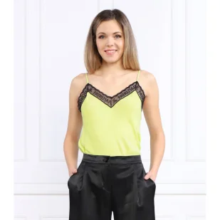 Patrizia Pepe Satynowy top | Regular Fit - Koszulki i topy damskie - miniaturka - grafika 1
