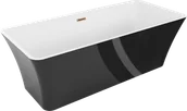 Wanny - Mexen Tonia wanna wolnostojąca 170 x 75 cm, biała/czarna, przelew różowe złoto - 52171707575-60 - miniaturka - grafika 1