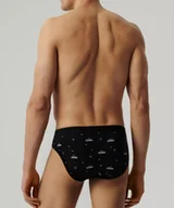 Majtki męskie - SLIPY ATLANTIC 3MP-194 WL25 (kolor czarny-zielony j.-grafit, rozmiar XXL) - miniaturka - grafika 1