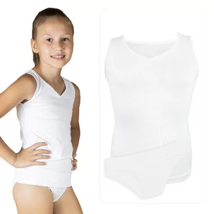 BIELIZNA DLA DZIEWCZYNEK BIAŁA PODKOSZULKA NA RAMIĄCZKACH BIAŁE MAJTKI DO KOMUNII 164 - Moda i Uroda OUTLET BIELIZNA DLA DZIEWCZYNEK BIAŁA PODKOSZULKA NA RAMIĄCZKACH BIAŁE MAJTKI DO KOMUNII 164 - Moda i Uroda OUTLET - miniaturka - grafika 1