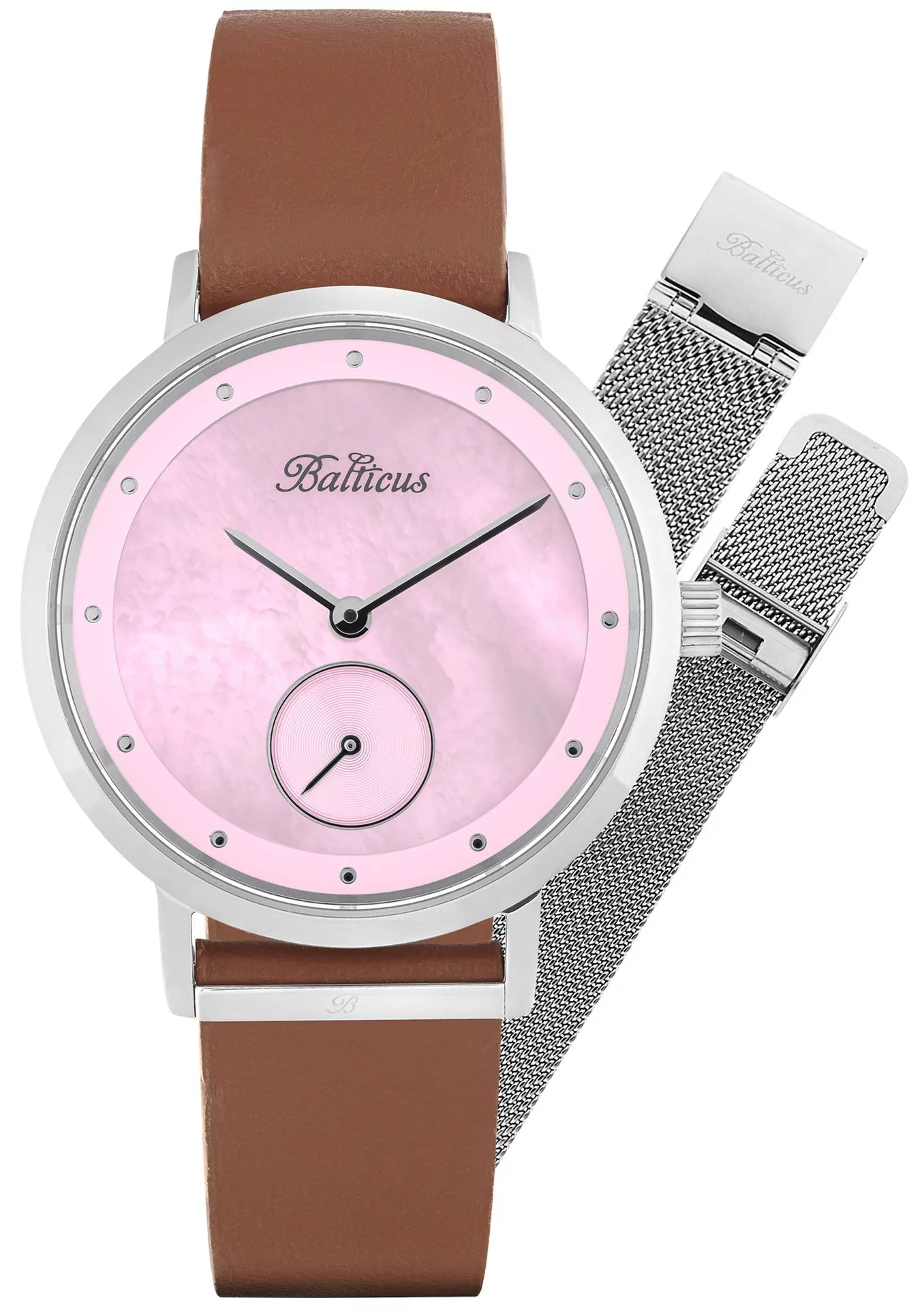 Zegarek Balticus BLT-BALNSSP-P New Sky Silver Pink Pearl - dodatkowa bransoleta - Natychmiastowa WYSYŁKA 0zł (DHL DPD INPOST) | Grawer 1zł | Zwrot 100 dni