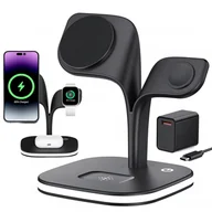 Ładowarki do telefonów - Ładowarka indukcyjna do iPhone 5w1 stacja dokująca - miniaturka - grafika 1