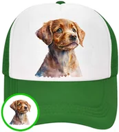 Czapki i chusty sportowe męskie - CZAPKA Z DASZKIEM PSY PIES PIESKI DLA DZIECI SIATKA ZIELONA BEJSBOLÓWKA - miniaturka - grafika 1