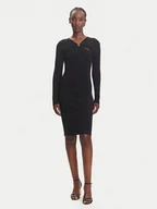 Sukienki - Fracomina Sukienka codzienna FS23WD5014K50401 Czarny Slim Fit - miniaturka - grafika 1