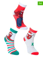 Skarpetki damskie - Spiderman Skarpety (3 pary) "Spider-Man" w kolorze czerwono-białym - miniaturka - grafika 1