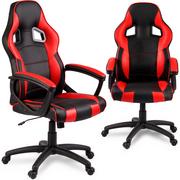 Fotele i krzesła biurowe - SOFOTEL Fotel gamingowy SOFOTEL Surmo, czarno-czerwony, - miniaturka - grafika 1