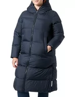 Płaszcze damskie - Marc O'Polo płaszcz, wypełniony dnem, zamocowany kaptur, kieszenie na całym świecie, boczne kieszenie z zatrzaskami, Deep Blue Sea, 36 - miniaturka - grafika 1
