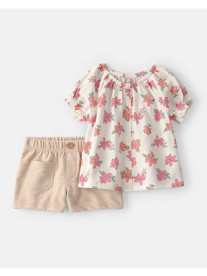 carter's 2-częściowy zestaw w kolorze beżowo-kremowym