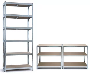 2X Regał Magazynowy Metalowy 222X90X40 Szafa Półka - Szafy i regały magazynowe - miniaturka - grafika 1