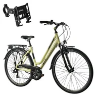 Rowery - Rower trekkingowy INDIANA X-Road 1.0 D19 28 cali Amar damski Kremowy - miniaturka - grafika 1