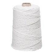 Półfabrykaty do biżuterii - Sznurek Bawełniany Skręcany Biały 3Mm 100M - miniaturka - grafika 1