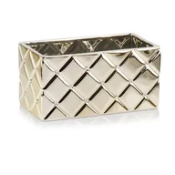 Donice - Osłonka ceramiczna rynna glamour złota26 cm - miniaturka - grafika 1