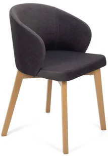 Grafitowe pluszowe krzesło kubełkowe dąb artisan R7-E97 - Krzesła Grafitowe pluszowe krzesło kubełkowe dąb artisan R7-E97 - Krzesła - miniaturka - grafika 1