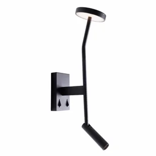 Kinkiet regulowany ścienny Ibiza W0349 Maxlight LED 6W+3W 3000K tuba czarna - Lampy ścienne - miniaturka - grafika 1