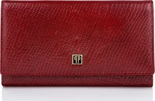 Paolo Peruzzi PORTFEL DAMSKI CZERWONY DUŻY PAOLO PERUZZI T-09-RD - Portfele - miniaturka - grafika 1