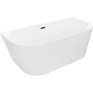 Wanny - Mexen Oval Slim wanna wolnostojąca przyścienna 170 x 80 cm, biała, przelew czarny - 52661708000-70 - miniaturka - grafika 1