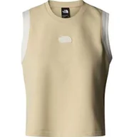 Koszulki i topy damskie - The North Face Kobiety Terry Relaxed Cropped Tank Top Gravel M - miniaturka - grafika 1
