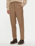 Spodnie damskie - Weekend Max Mara Spodnie materiałowe Hateley 2425136052 Beżowy Regular Fit - miniaturka - grafika 1