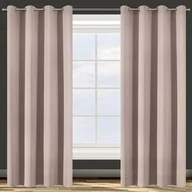 Zasłony - Zasłona PARISA 135 x 250 cm przelotki pudrowy - miniaturka - grafika 1