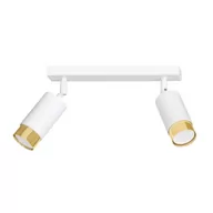 Lampy sufitowe - Emibig Hiro lampa sufitowa (spot) 2-punktowa biała/złota 963/2 0963/2 - miniaturka - grafika 1