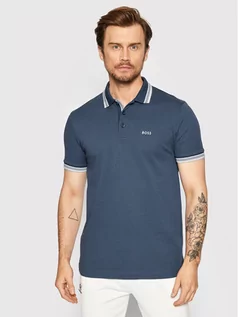 Koszulki męskie - Hugo Boss Polo Paddy 50468983 Niebieski Regular Fit - grafika 1