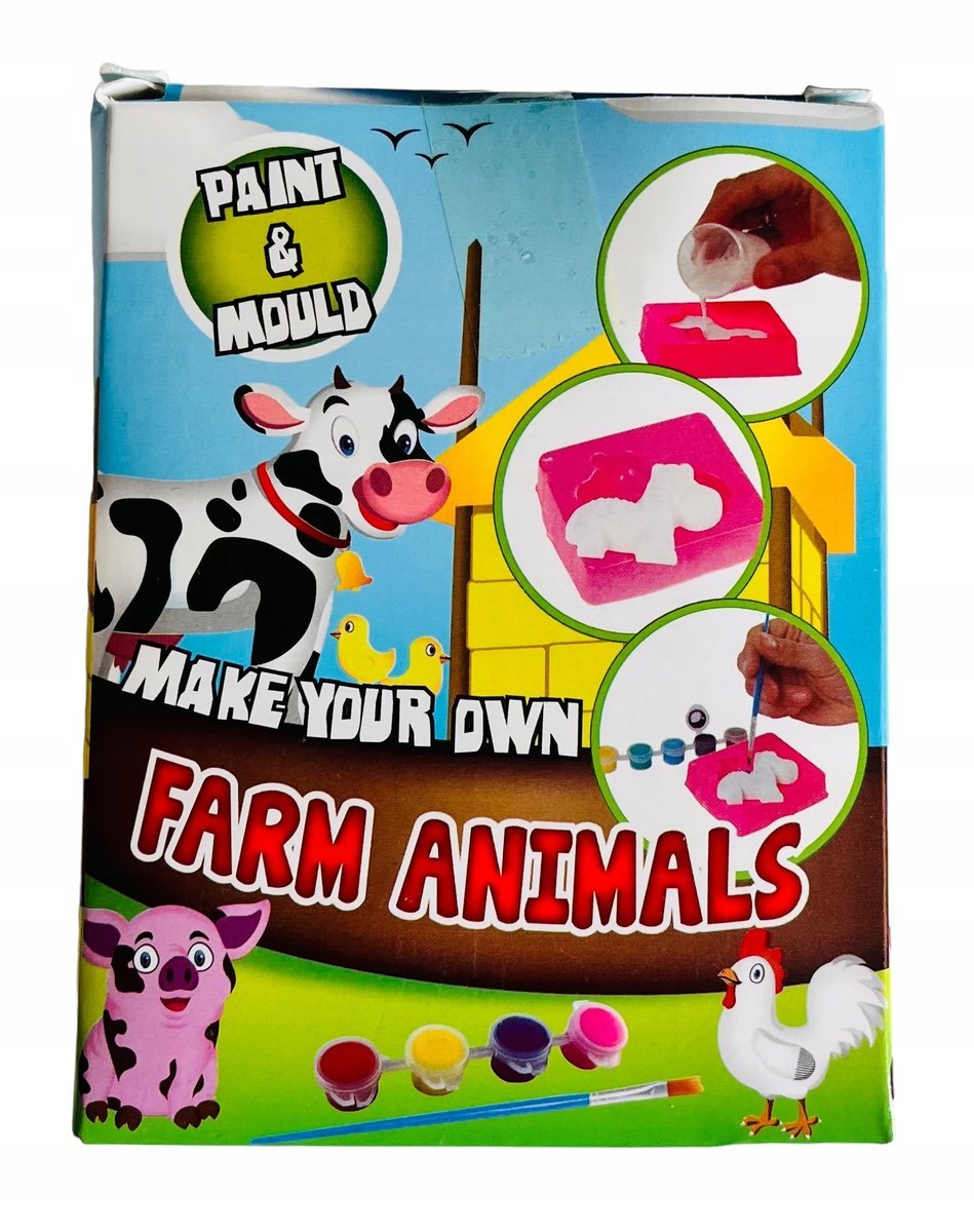 Zestaw Kreatywny Artystyczny Figurka Gipsowa Do Malowania Krowa Farma Diy