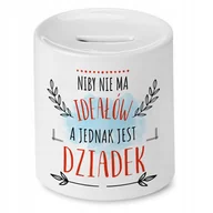 Skarbonki - Skarbonka Dla Dziadka na Urodziny Imieniny Prezent z Nadrukiem ze Zdjęciem + Opakowanie na prezent (wzór 03) - miniaturka - grafika 1