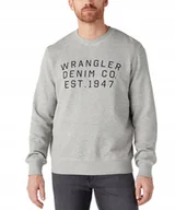 Bluzy męskie - Bluza Wrangler GRAPHIC CREW SWEAT 112329274 W646HAX37 Mid Grey Mele 3XL - miniaturka - grafika 1