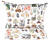 Pościel dla dzieci - Pościel zwierzęta krowa farma wieś 160x200 bawełniana dla dziecka miękka - miniaturka - grafika 1