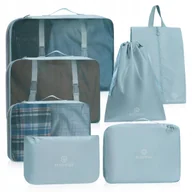 Akcesoria podróżnicze - Betlewski BPO-01 NIEBIESKI Zestaw 7 organizerów podróżnych TRAVEL - miniaturka - grafika 1