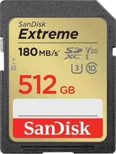 SanDisk SDXC 512GB Extreme UHS-I U3 V30 180/130 MB/s SDSDXVV-512G-GNCIN - Karty pamięci - miniaturka - grafika 1