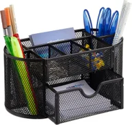 Przyborniki na biurko - organizer na biurko relaxdays z uchwytami na długopisy - miniaturka - grafika 1