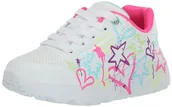 Kapcie damskie - Skechers Street Girls, Kapcie, White Synthetic/Neon Multi Trim, 40 EU, Biały Syntetyczny Neon Multi Trim, 40 EU - miniaturka - grafika 1