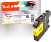 Tusze zamienniki - Tusz Peach Patrone Brother LC-123 żółty Comp. - PI500-84 - miniaturka - grafika 1
