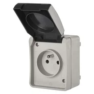 Gniazdka elektryczne - LEDart pojedyncze IP54 białe - miniaturka - grafika 1