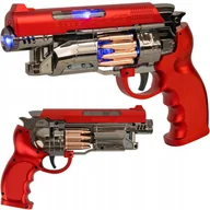 Zabawki militarne - PISTOLET NA BATERIE ŚWIATŁO DŹWIĘK OBROTWY MAGAZYNEK DLA DZIECI - miniaturka - grafika 1