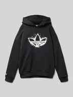 Bluzy dla chłopców - Bluza z kapturem z nadrukiem z logo - miniaturka - grafika 1