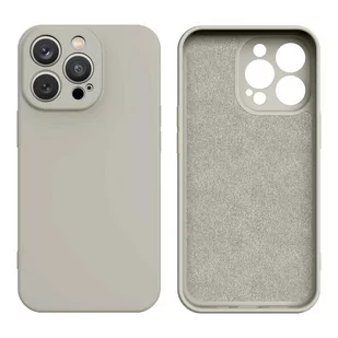 Hurtel Silicone case etui iPhone 14 Plus silikonowy pokrowiec beżowe - Etui i futerały do telefonów - miniaturka - grafika 1