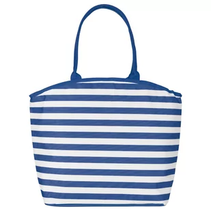 TORBA TERMICZNA NA ZAKUPY PLAŻĘ W PASKI NIEBIESKA 20L - Torby termiczne - miniaturka - grafika 1