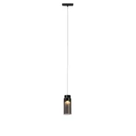 Lampy sufitowe - QAZQA Nowoczesna czarna lampa wisząca do systemu szynowego jednofazowego z LED - Magnetic Vance - miniaturka - grafika 1