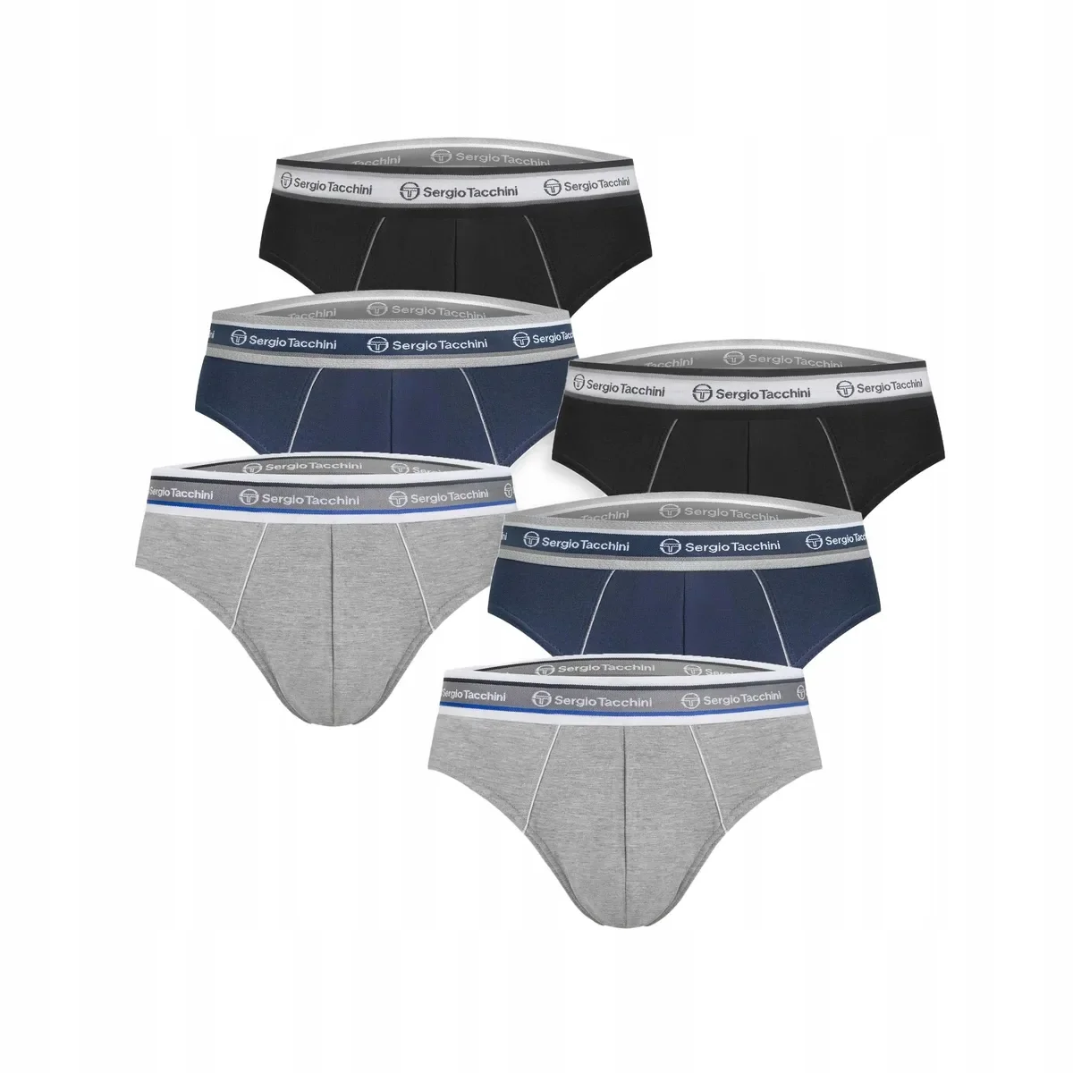 2-PAK Slipy męskie w sportowym stylu 9001 Sergio Tacchini 6 szt. S