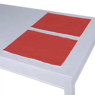 Dekoria pl pl Podkładka 2 sztuki czerwony 40 x 30 cm Loneta 403-133-43 - Obrusy i serwetki - miniaturka - grafika 1